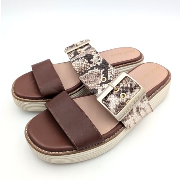 Cole Haan Originalgrand Platform Slides Flat Sandal Women's Size US7B EU38 - Picture 1 of 9
